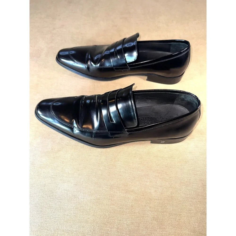 Versace Collection Patent Leather Men's Dress Shoes, Size Eu 45